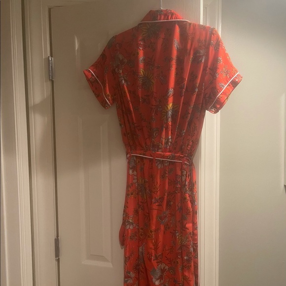 MOLLY BRACKEN ORANGE PATTERNED BOHO JUMPSUIT - Picture 5 of 6